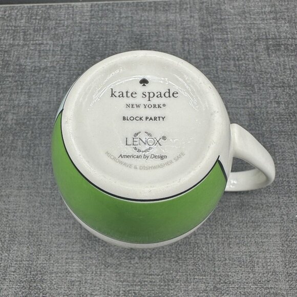 Lenox Kate Spade Block Party Coffee Mug Porcelain 14 Oz Discontinued Rare EUC - Picture 7 of 11